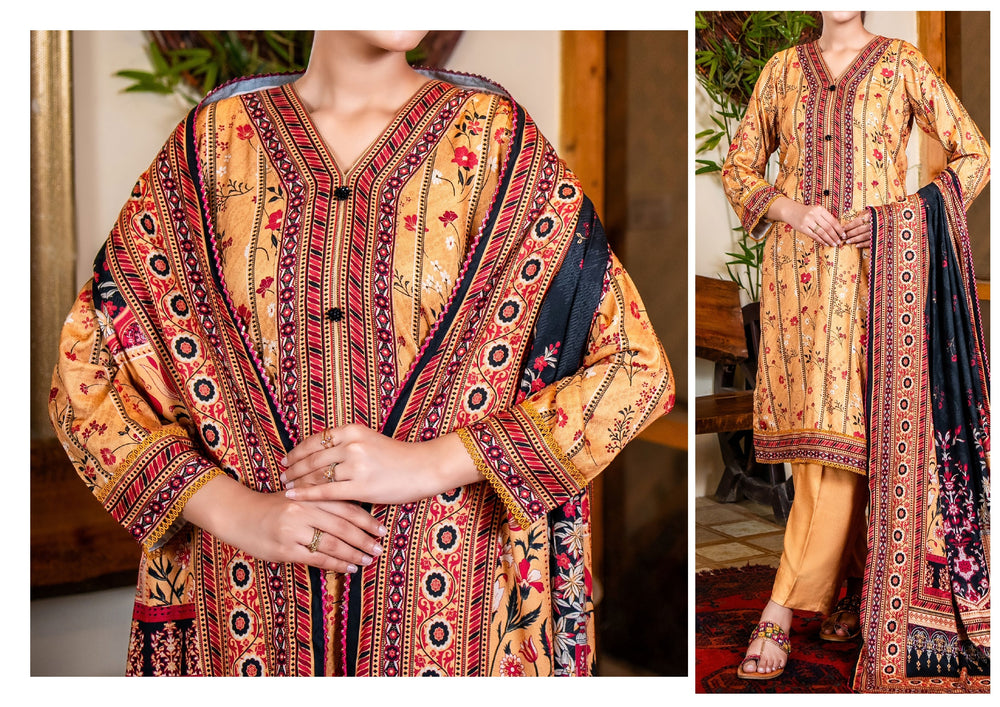 Original Factory Leftover Mehak Marina Viscose Digital Print 3 Piece Dress - J0766