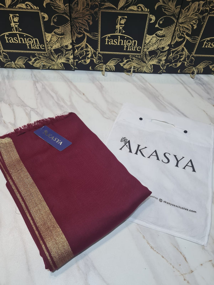 Original Factory Leftover AKASYA Pashmina Zari Shawl - 10606