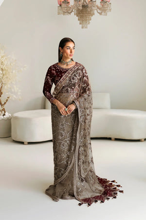 Alizeh ESME Micro 9000 Velvet Embordered Saree - 20964