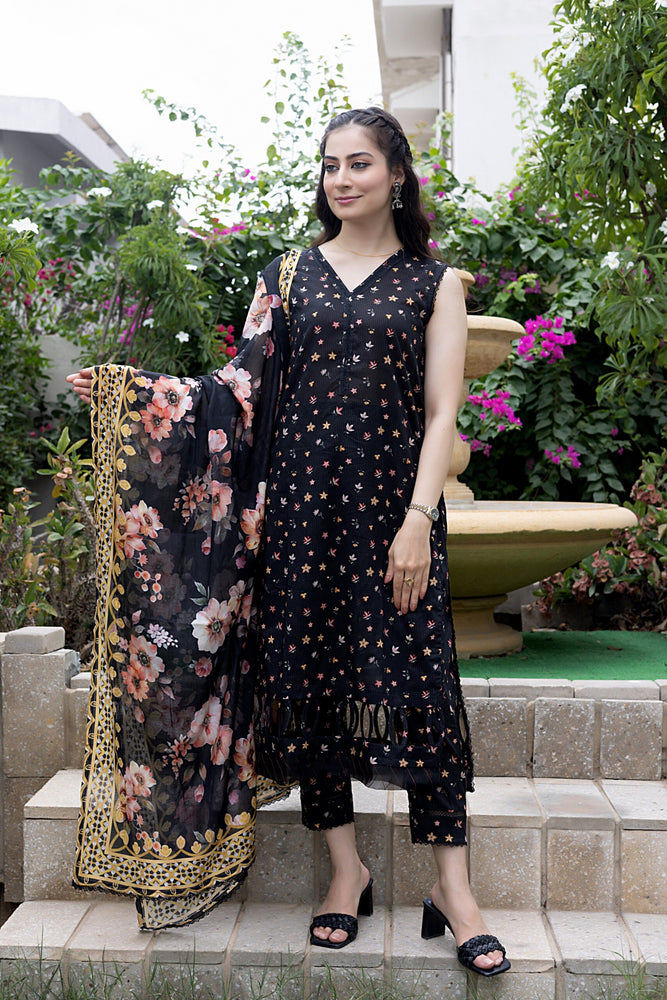 
            
                Load image into Gallery viewer, Fatima Noor Mid Summer Cambric Collection 3 pc - 09467 - Stitched
            
        