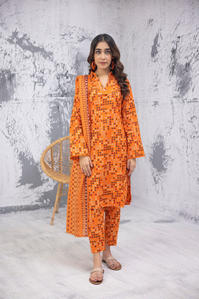 
            
                Load image into Gallery viewer, Fatima Noor Mid Summer Cambric Collection 3 pc - 09469 - Stitched
            
        