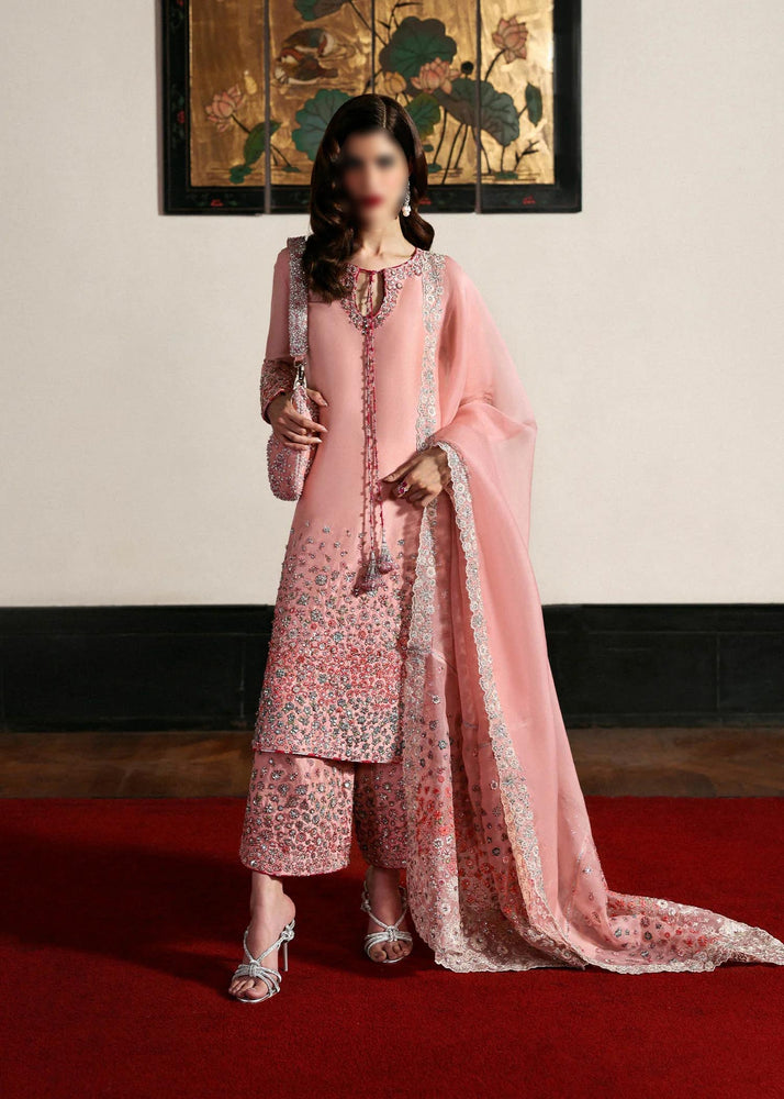 Hussain Rehar EVARA Raw Silk Embroidered 3 Piece Dress - J0078