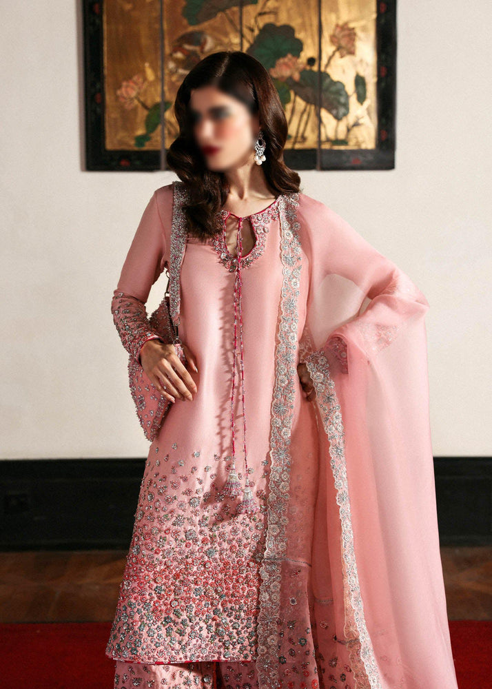 Hussain Rehar EVARA Raw Silk Embroidered 3 Piece Dress - J0078