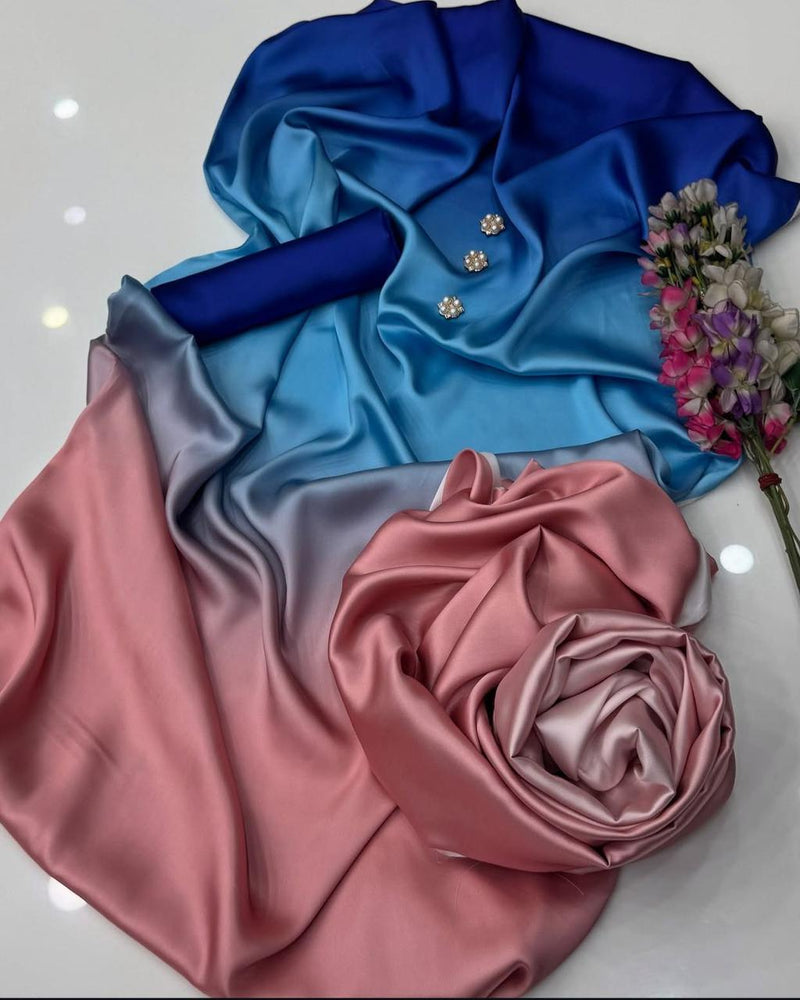 Designer Shamoz Silk 3 Piece Dress - J0067 - Digital Print