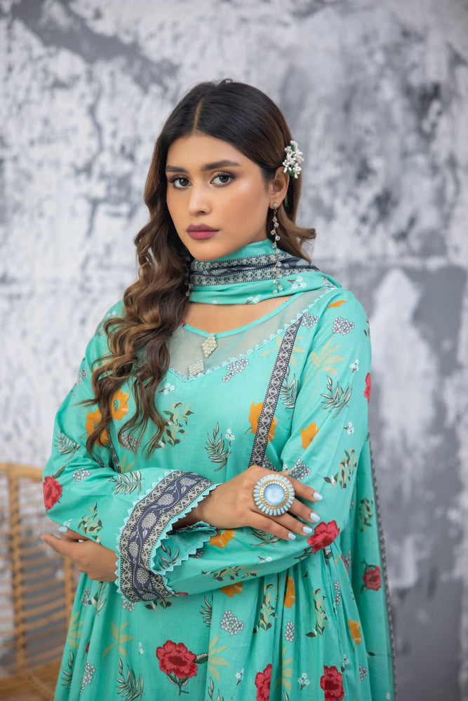 Fatima Noor Mid Summer Cambric Collection 3 pc - 09470 - Stitched