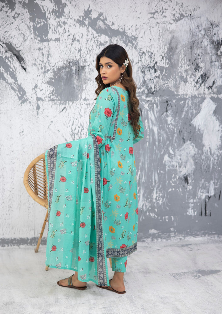 Fatima Noor Mid Summer Cambric Collection 3 pc - 09470 - Stitched