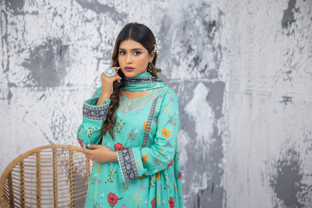 Fatima Noor Mid Summer Cambric Collection 3 pc - 09470 - Stitched