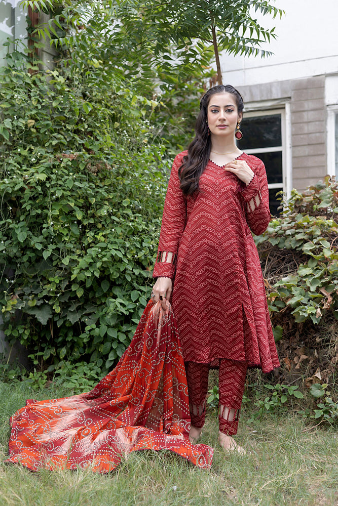 Fatima Noor Mid Summer Cambric Collection 3 pc - 09471 - Stitched