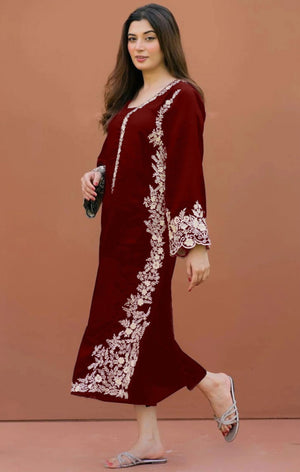 Larobe MAROON Dhanak 2 Piece - 11442