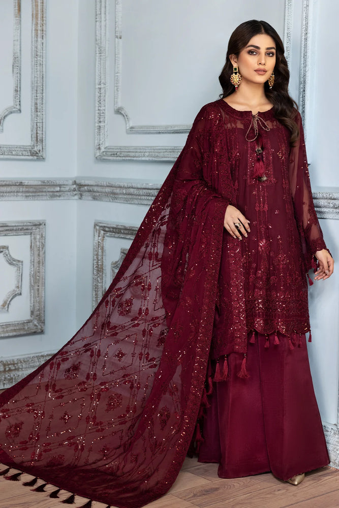 Designer Chiffon Embroidered 3 Piece Dress 20690