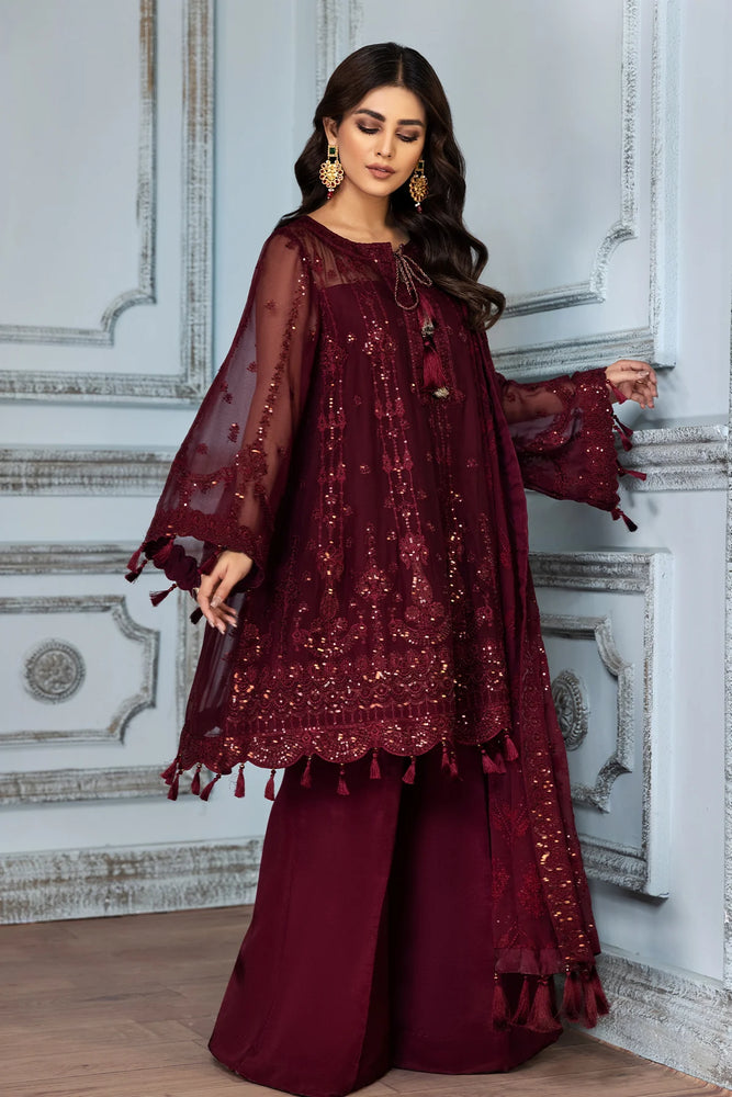 Designer Chiffon Embroidered 3 Piece Dress 20690