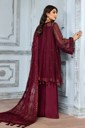 Designer Chiffon Embroidered 3 Piece Dress 20690