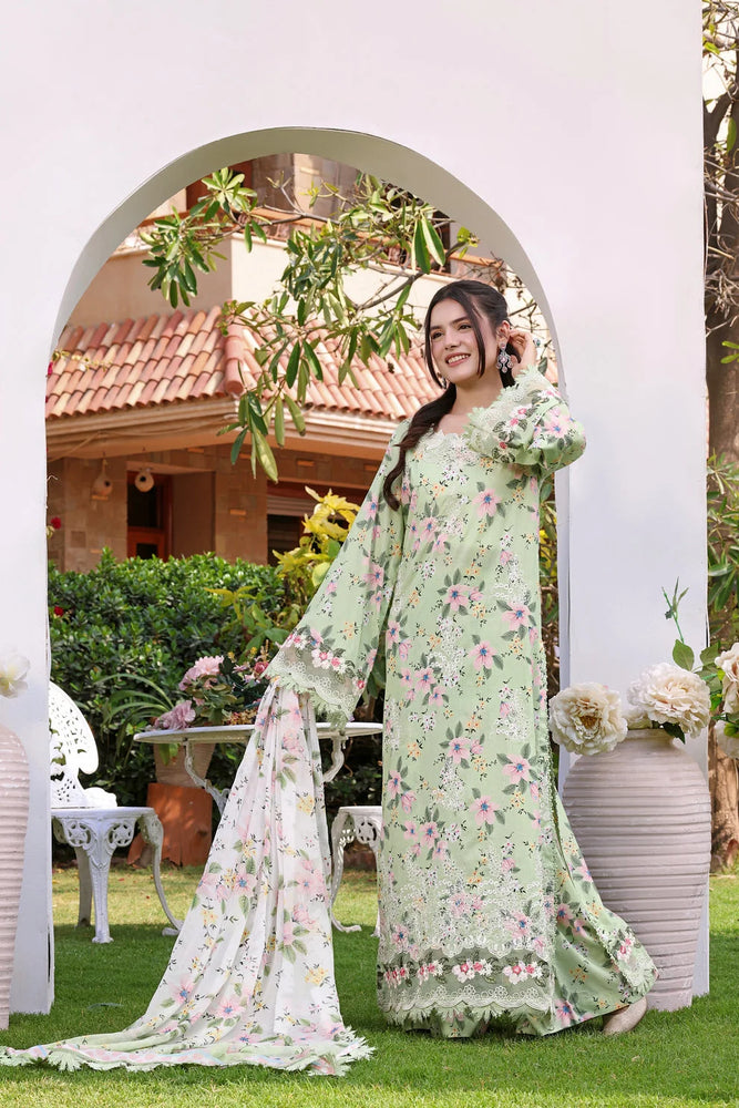 Aneelas Lawn Chikankari Digital Print & Embroidered 3 Piece Dress - J2606 Aneelas Lawn Chikankari Digital Print & Embroidered 3 Piece Dress - J2606