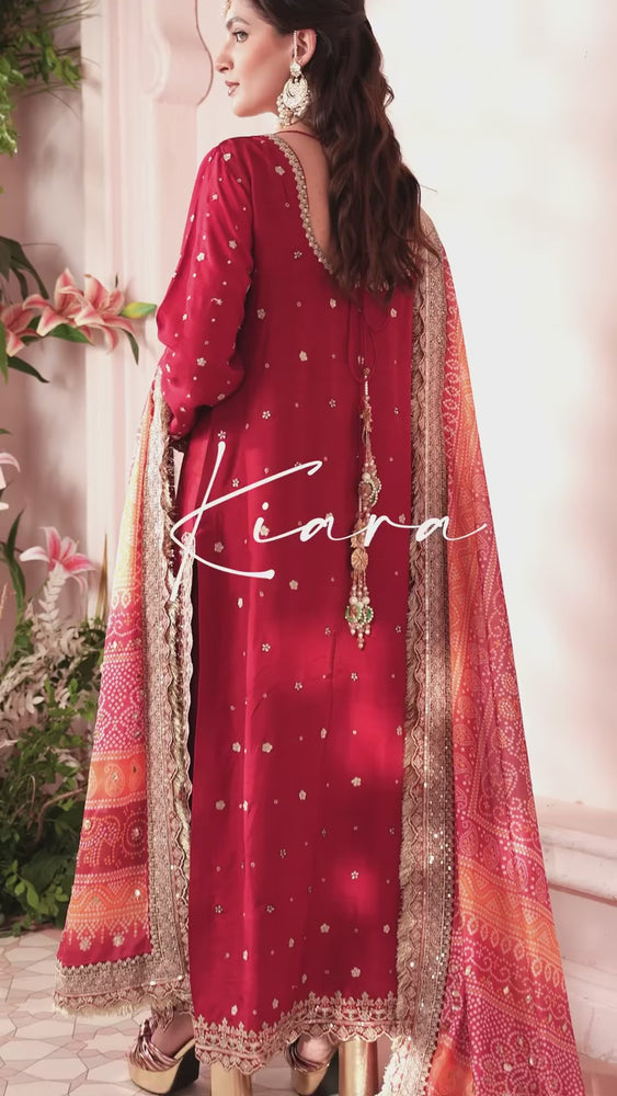 
            
                Charger et lire la vidéo dans la visionneuse de la Galerie, Faiza Faisal KAIRA Luxury Silk 3 Piece Dress - 20790
            
        