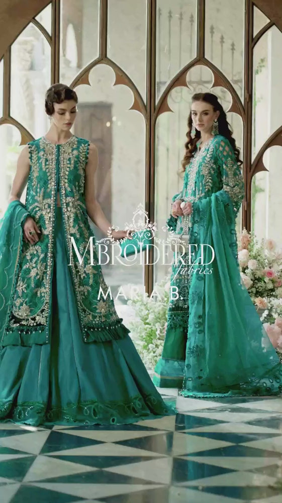 
            
                Charger et lire la vidéo dans la visionneuse de la Galerie, MariaB SEA GREEN Organza 3 Piece - 11082
            
        