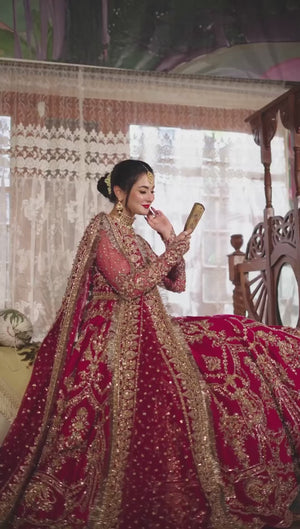 
            
                Load and play video in Gallery viewer, Faiza Saqlain ARUSA Net Bridal - 11485
            
        