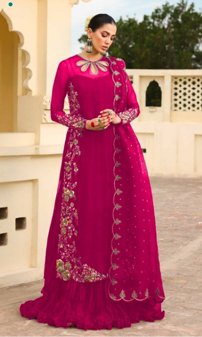 MariaB ZAMROOD ARA Organza Embroidered & Hand Embellished 3 Piece Dress - J1078