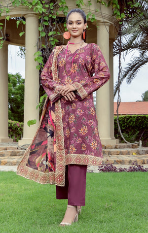 Sapphire CHERRY CHARM Digital Print Lawn 3 Piece - 11165