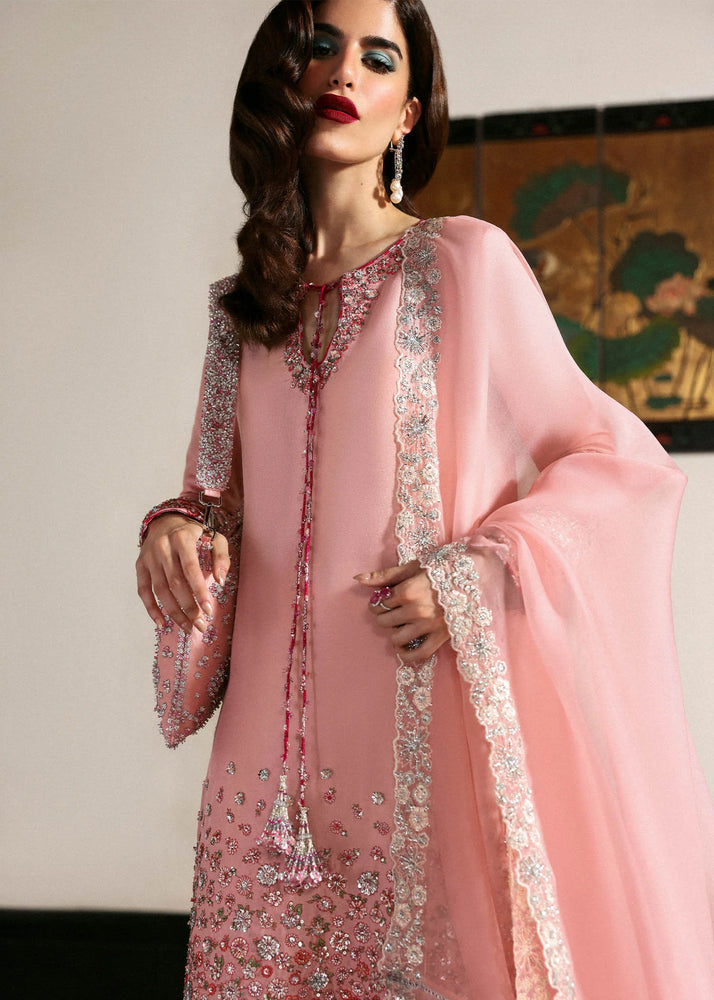 Hussain Rehar EVARA Raw Silk Embroidered 3 Piece Dress - J0078