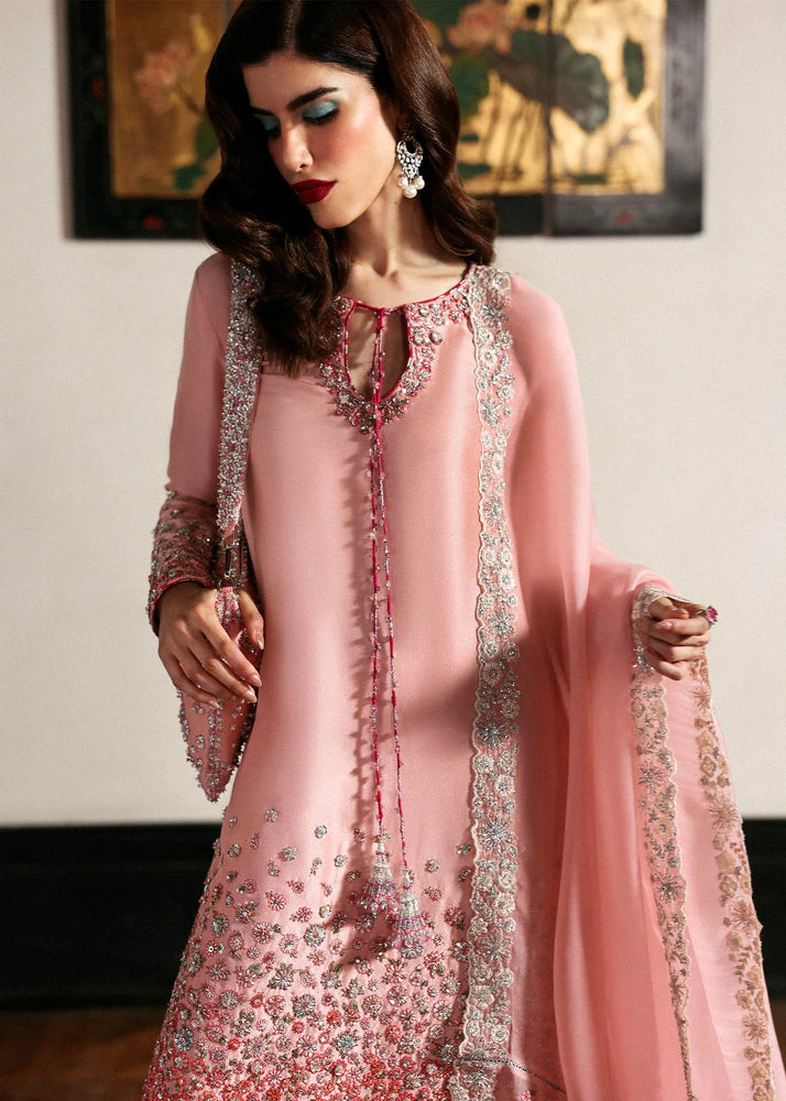 Hussain Rehar EVARA Raw Silk Embroidered 3 Piece Dress - J0078