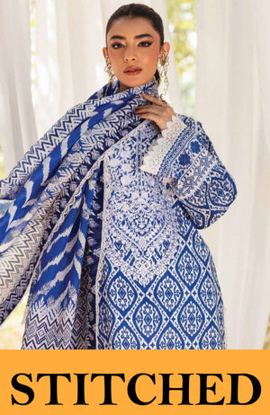 Zainab Chottani Digital Print & Embroidered Lawn 3 Piece Dress - 0124