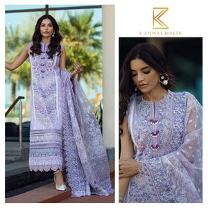 Kanwal Malik LAVENDER - 3 PC Lawn Dress - 10348