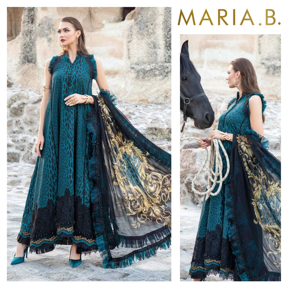 MariaB MPrint TEAL - 3 PC Lawn Dress - 10209