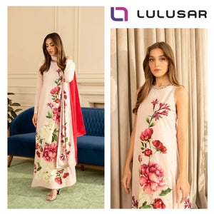 Lulusar ARGAI LONG - 3 PC Silk Dress - 10417