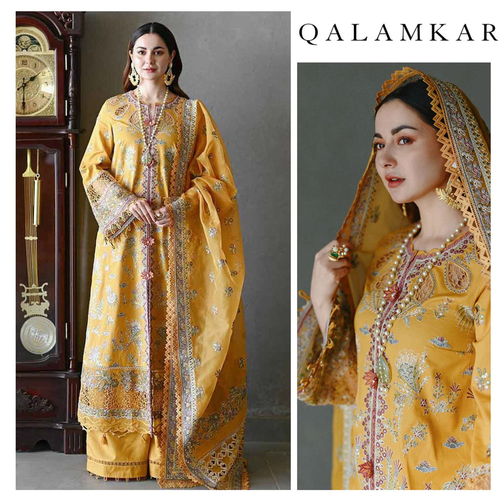 Qalamkar MEARL - Luxury Lawn 3 PC Dress - 10280