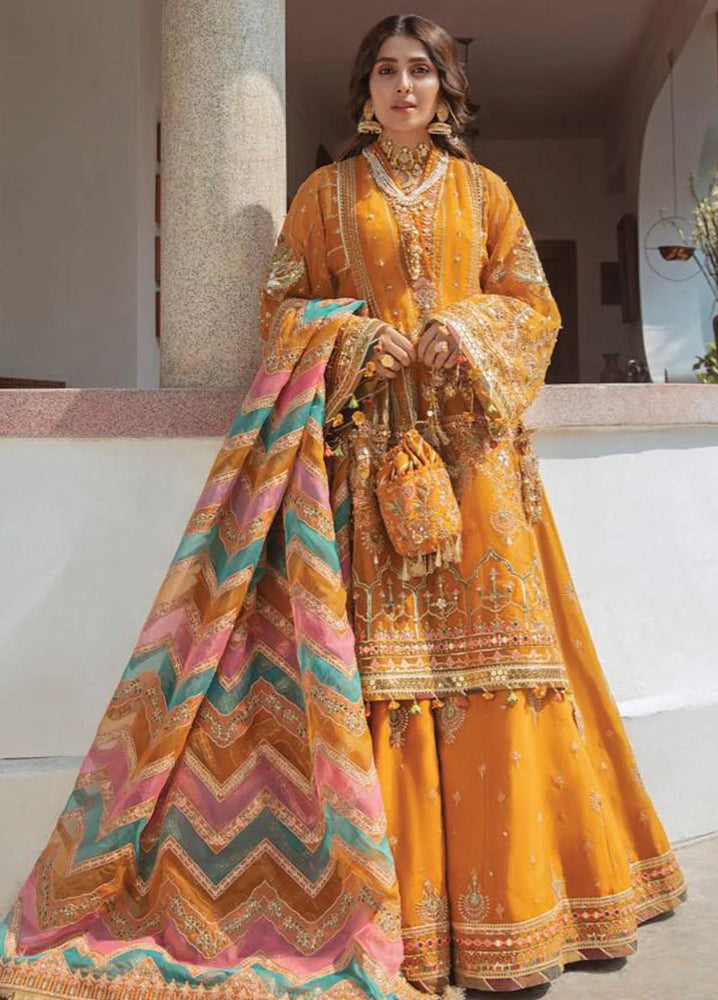 Mohsin Naveed Ranjha organza Embroidered & hand Embellished 3 Piece Dress - J0281
