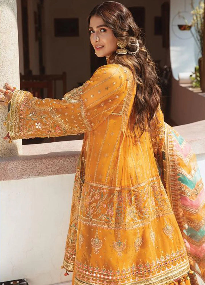 Mohsin Naveed Ranjha organza Embroidered & hand Embellished 3 Piece Dress - J0281