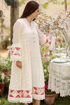 Farida Hassan 06037 - 3 PC Chikankari Pure Lawn Dress