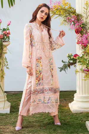 
            
                Load image into Gallery viewer, Farida Hasan PEACH 06619 - 3 PC Pure Chikankari Lawn Dress
            
        