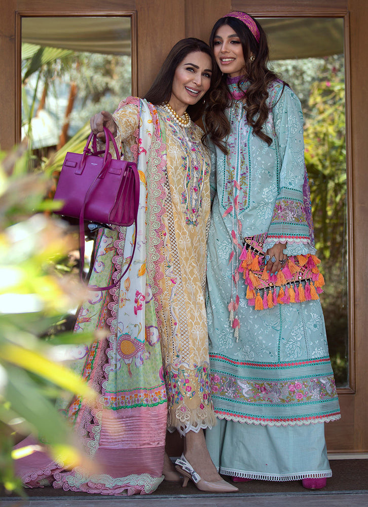 Farah Talib Aziz FIJI SEAFOAM 06570 - 3 PC Pure Lawn Dress