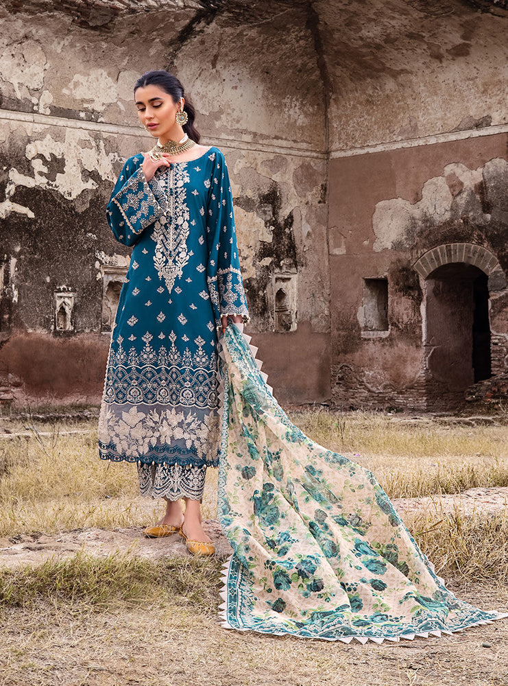 Zainab Chottani AZAL 06509- 3 PC Pure Lawn Chikankari Dress