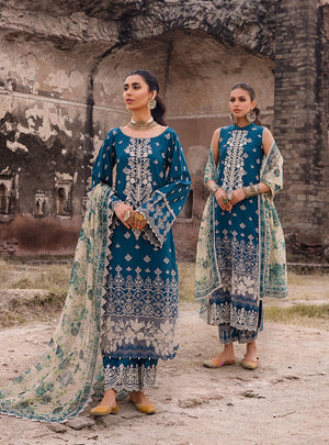 Zainab Chottani AZAL 06509- 3 PC Pure Lawn Chikankari Dress