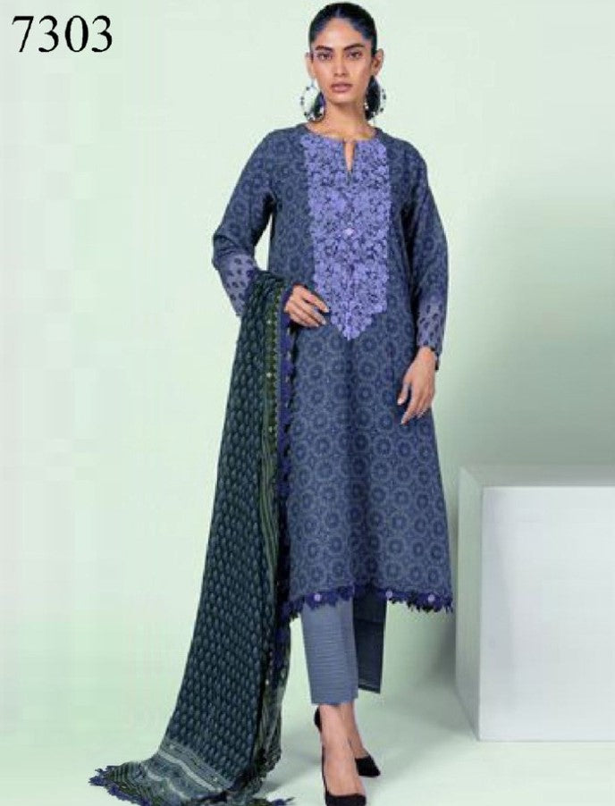 Designer Printed Lawn 3 pc - 08197