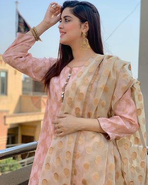 Kanwal Aftab 01514 - Pure Jacquard Cotton - 3 PC Dress