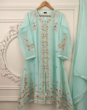 Agha Noor Chiffon Dress 2 pc - 07560 - Stitched