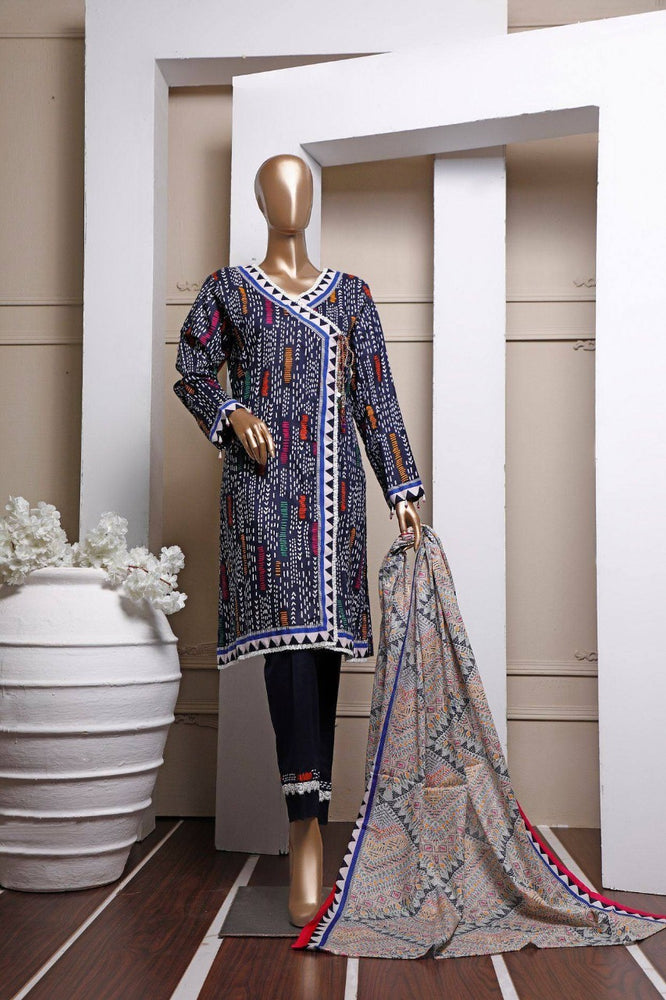 ORIGINAL BinSaeed 00108 - 3 PC Pure Cambric Cotton Dress