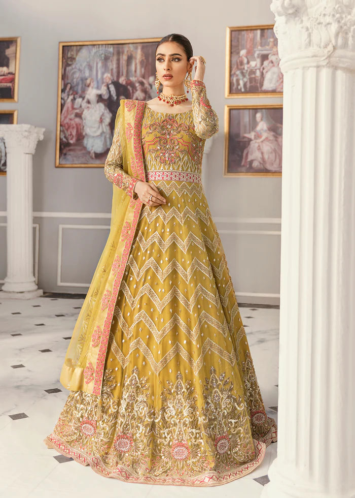 Akbar Aslam Luxury Formal Collection YARROW Net Maxi - 07319