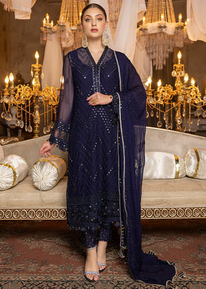 Designer Embroidered Chiffon 3 pc - 08602