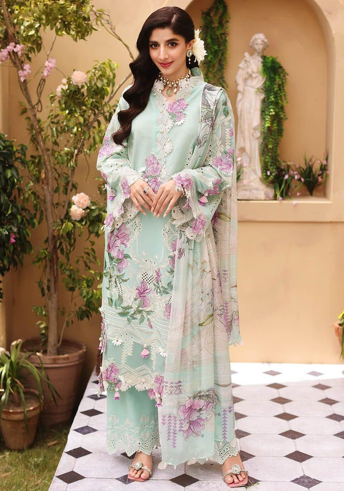 Elaf Luxury Festive AQUA Chikankari Lawn 3 pc - 08666