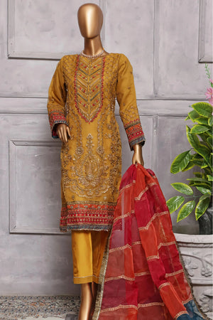 Sada Bahar Embroidered Organza 3 pc - 08648