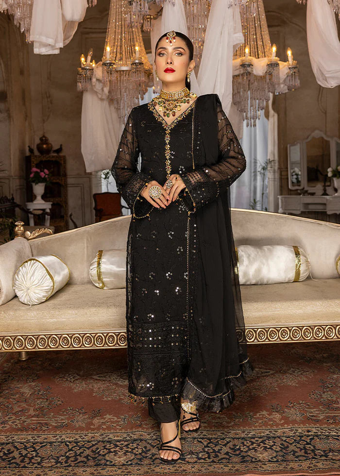 Designer Embroidered Chiffon 3 pc - 08605