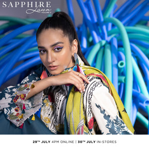 Sapphire  - 01612 - 3 PC Khaddar Dress with Wool Shawl Dupatta