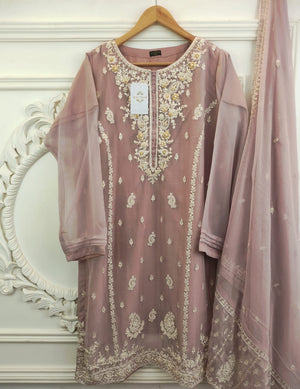 Agha Noor 07015 - 2 PC Chiffon Dress - Stitched