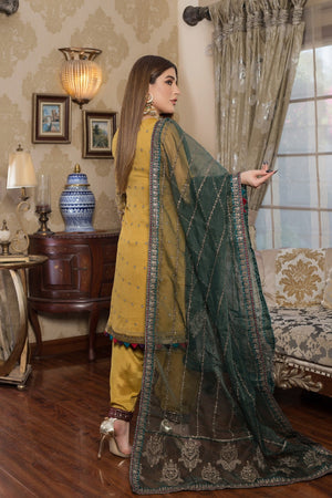 ORIGINAL Fatima Noor KHWAB 06827 - 3 PC Chiffon Dress