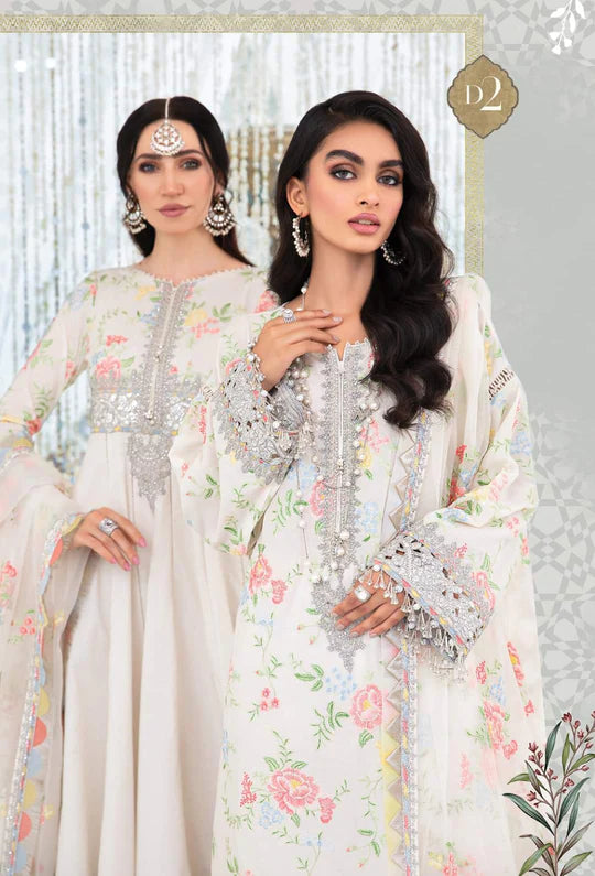 
            
                Load image into Gallery viewer, MariaB Embroidered WHITE Lawn 3 pc - 08366
            
        