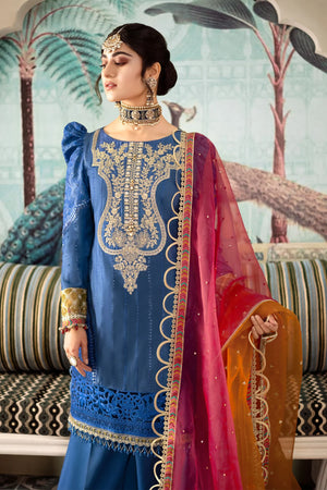 
            
                Load image into Gallery viewer, MariaB Sateen COBALT BLUE Lawn 3 pc - 08425
            
        